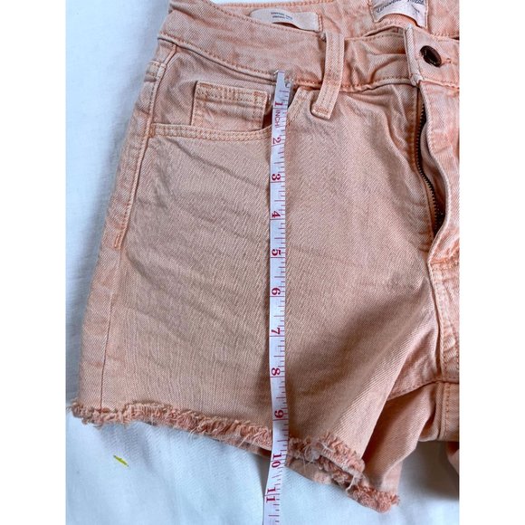 Universal Thread Women's Jeans Shorts Vintage Midi Cotton Mid Rise Peach SZ 0/25 - Picture 7 of 14